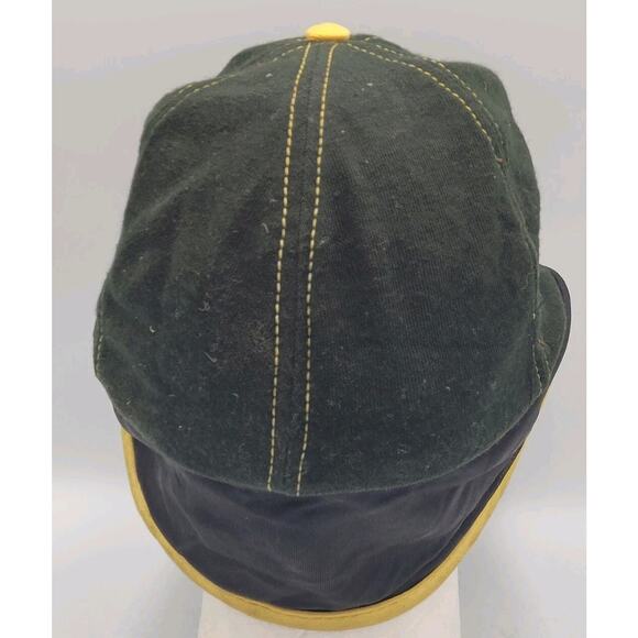 Vintage John Deere Fitted Medium Cap Hat Winter Ear Neck Flap‎ Black Swingster - Picture 11 of 12